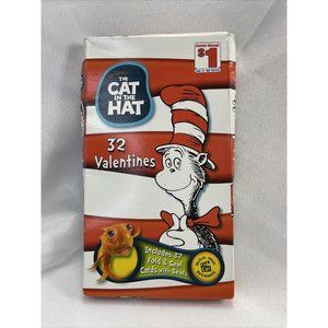 Dr. Seuss Cat in the Hat Movie Valentine's Day 32 Cards Vintage Kids School Card